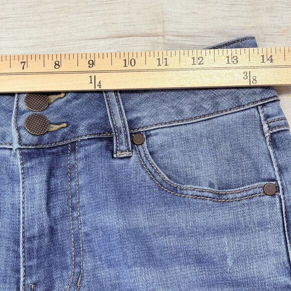 CABI Hi-Low Crop Jeans Size 2 Raw Hem Stretch Cropped Style #6070 - Picture 12 of 16